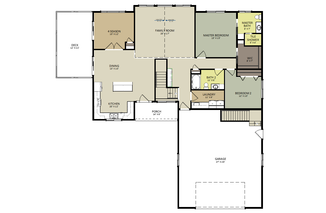 Maple Creek First Floor Floor Plan
